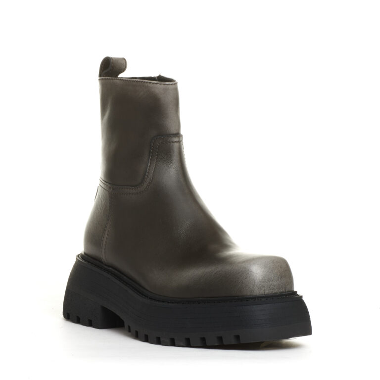 Sorelle Perego stivaletto fondo grosso pelle grigio washed Shopping Online