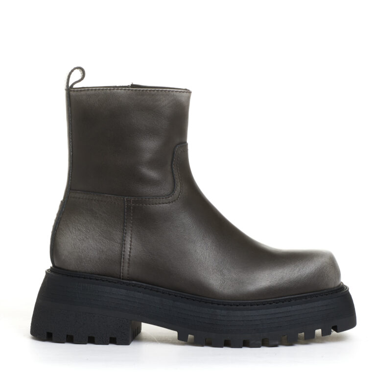 Sorelle Perego stivaletto fondo grosso pelle grigio washed Shopping Online