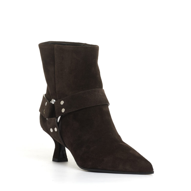 Sorelle Perego stivaletto tacco 55 mm camoscio marrone Affare Del Giorno
