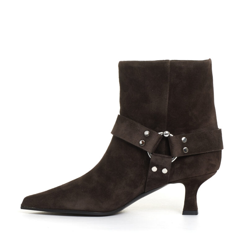 Sorelle Perego stivaletto tacco 55 mm camoscio marrone Affare Del Giorno