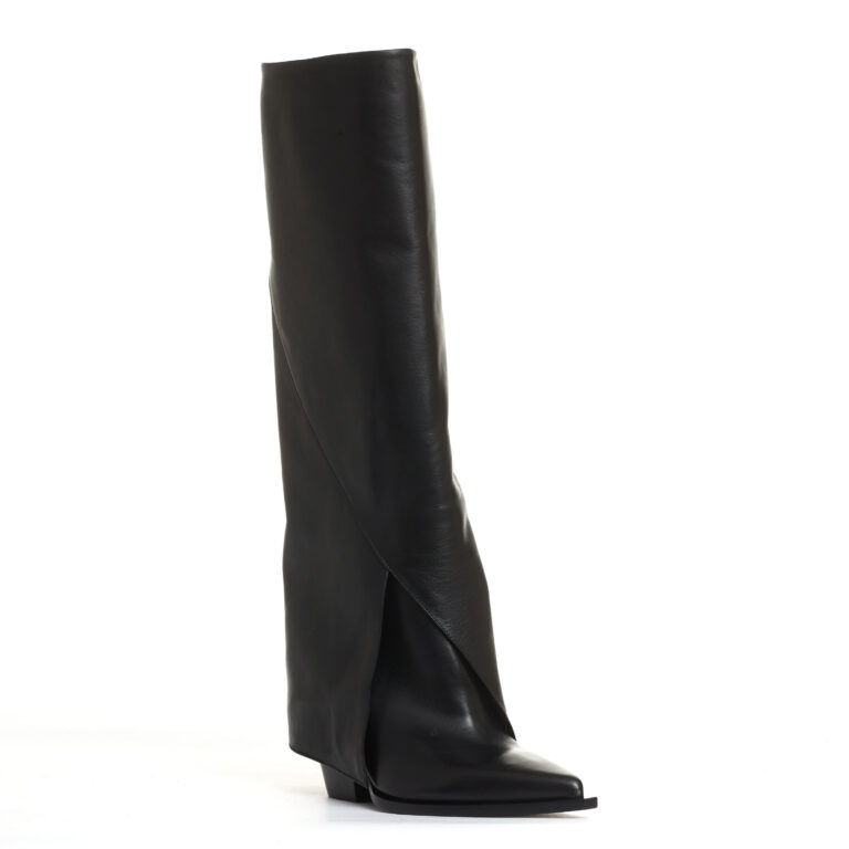 Sorelle Perego stivale texano con risvolto nero In Vendita