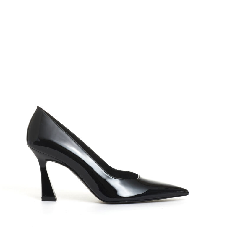 Sorelle Perego pump vernice black tacco 85 mm Vendita Calda