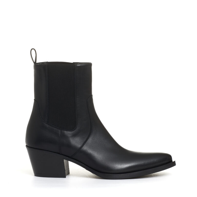 Sorelle Perego camperos con elastici pelle nero tacco 50 mm Moda