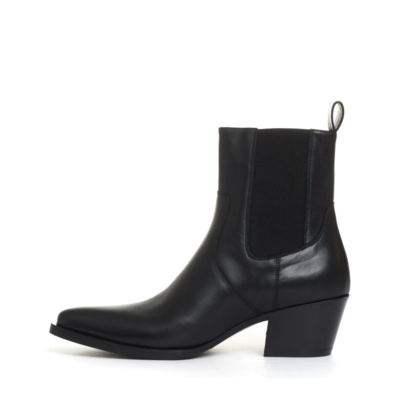 Sorelle Perego camperos con elastici pelle nero tacco 50 mm Moda