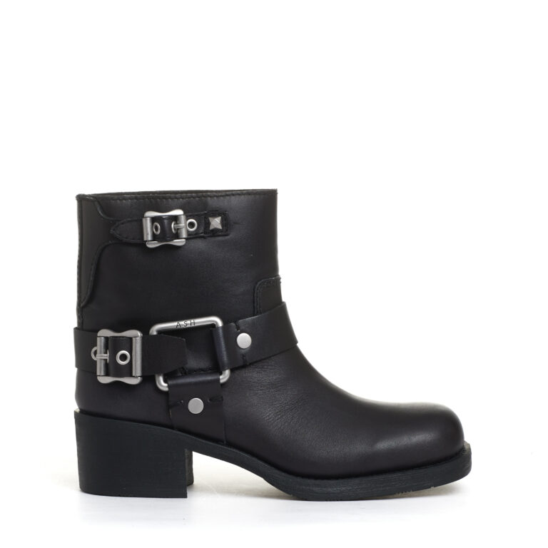 Sorelle Perego biker basso con fibbie nero Spedizione Gratuita