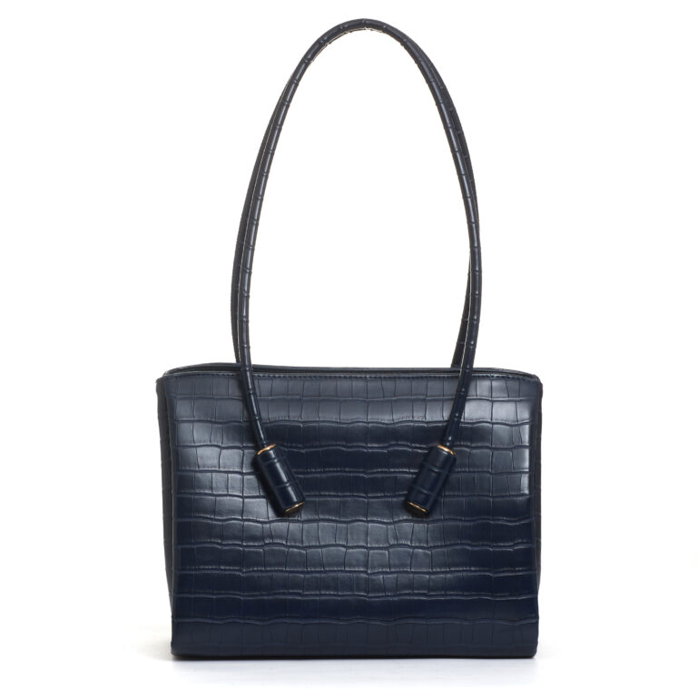 Sorelle Perego borsa in cocco blu Sottocosto