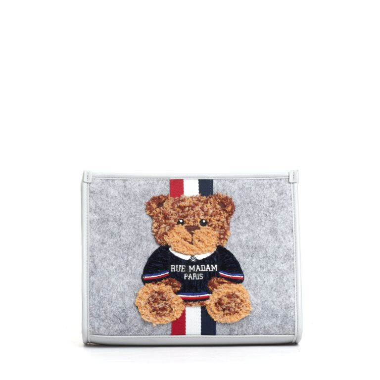 Sorelle Perego clutch grigio con Teddy Online