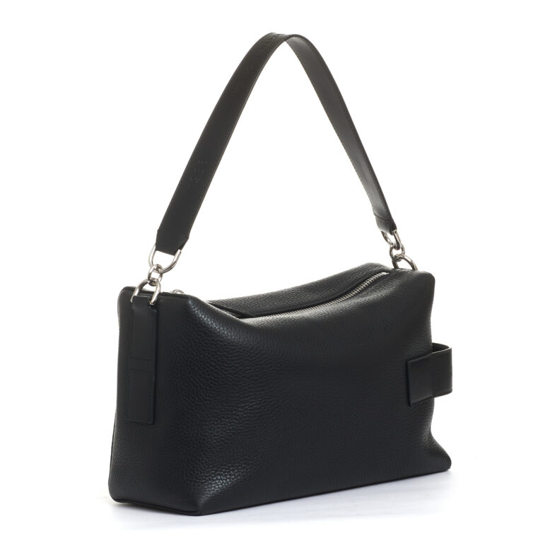 Sorelle Perego bauletto script pelle nera Saldi