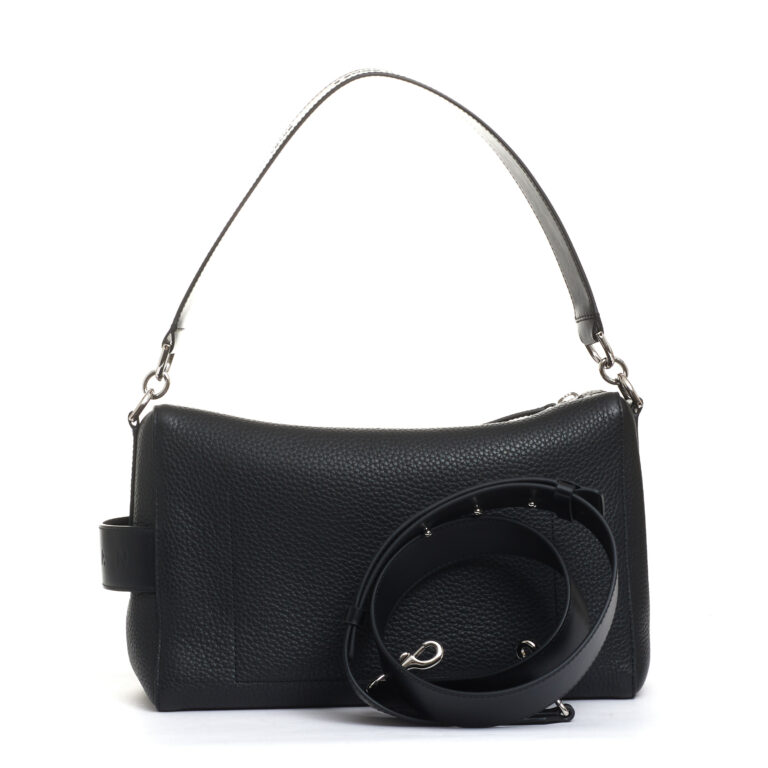 Sorelle Perego bauletto script pelle nera Saldi