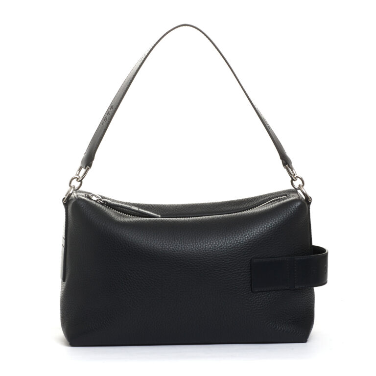 Sorelle Perego bauletto script pelle nera Saldi