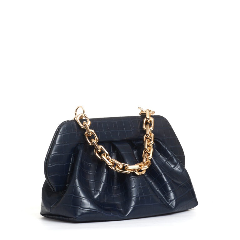 Sorelle Perego clutch stampa cocco blu Negozio online di fabbrica