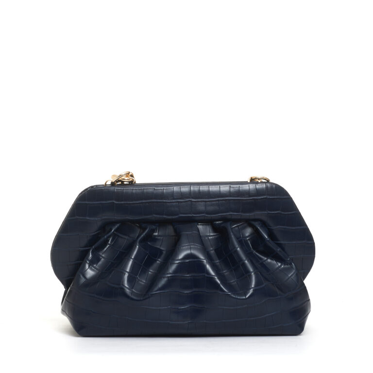 Sorelle Perego clutch stampa cocco blu Negozio online di fabbrica