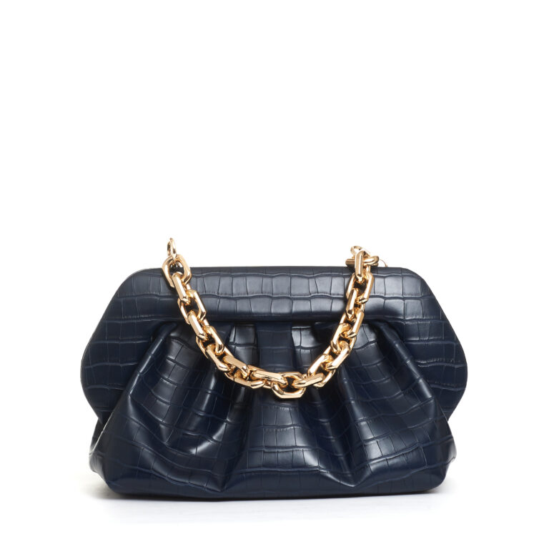 Sorelle Perego clutch stampa cocco blu Negozio online di fabbrica