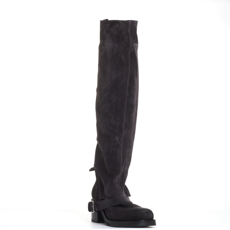 Sorelle Perego stivale biker camoscio antracite Moda
