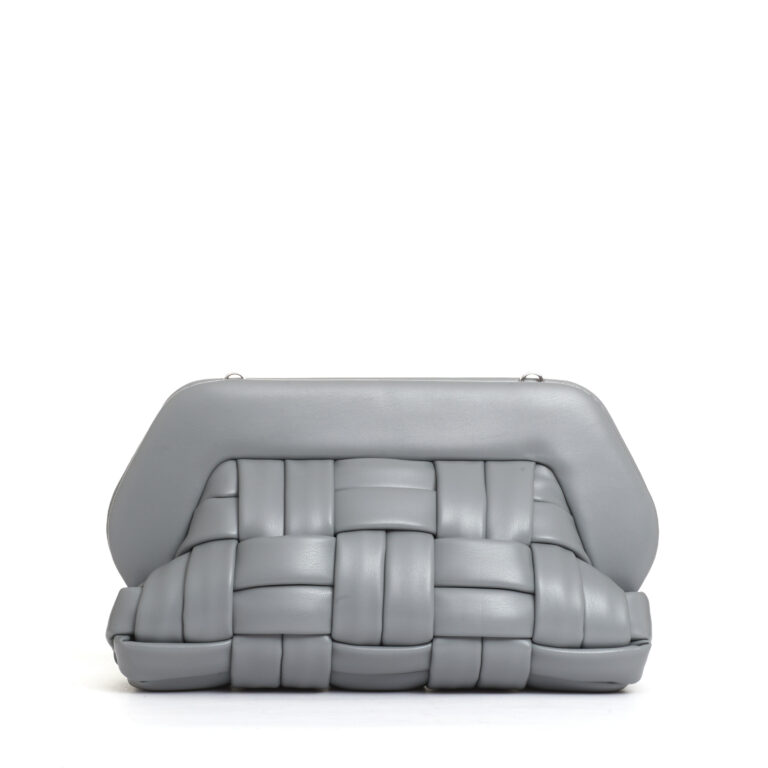 Sorelle Perego clutch intreccio grigio Nuovo