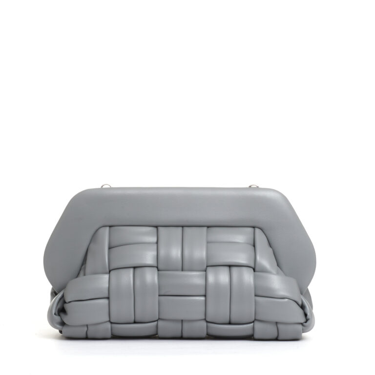 Sorelle Perego clutch intreccio grigio Nuovo