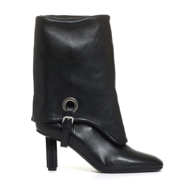 Sorelle Perego stivaletto con risvolto tacco 70 mm nero Vendita