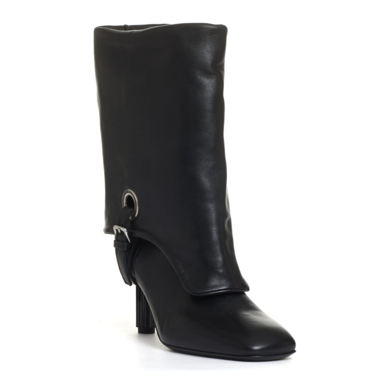 Sorelle Perego stivaletto con risvolto tacco 70 mm nero Vendita