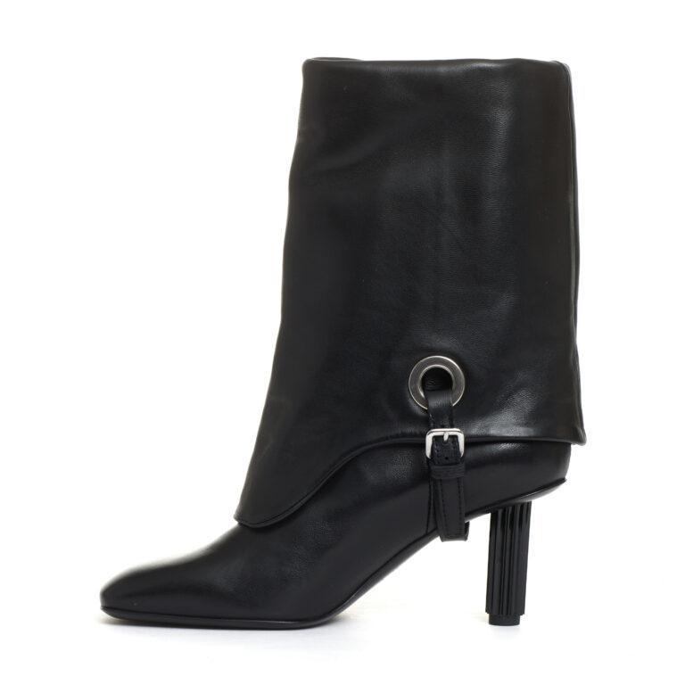 Sorelle Perego stivaletto con risvolto tacco 70 mm nero Vendita