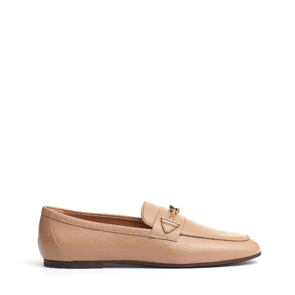 Sorelle Perego mocassino fibbia pelle beige Liquidazione