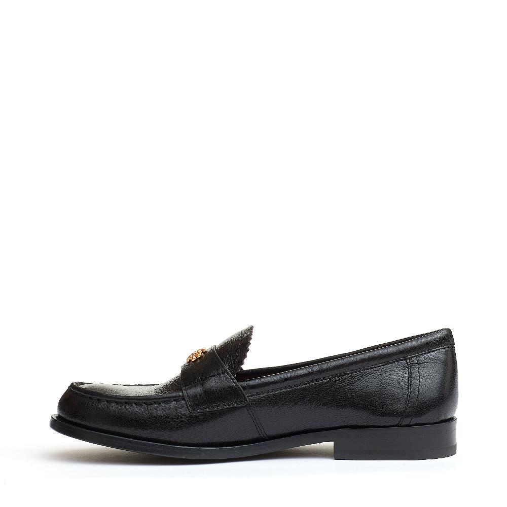 Sorelle Perego mocassino nero con logo Economico