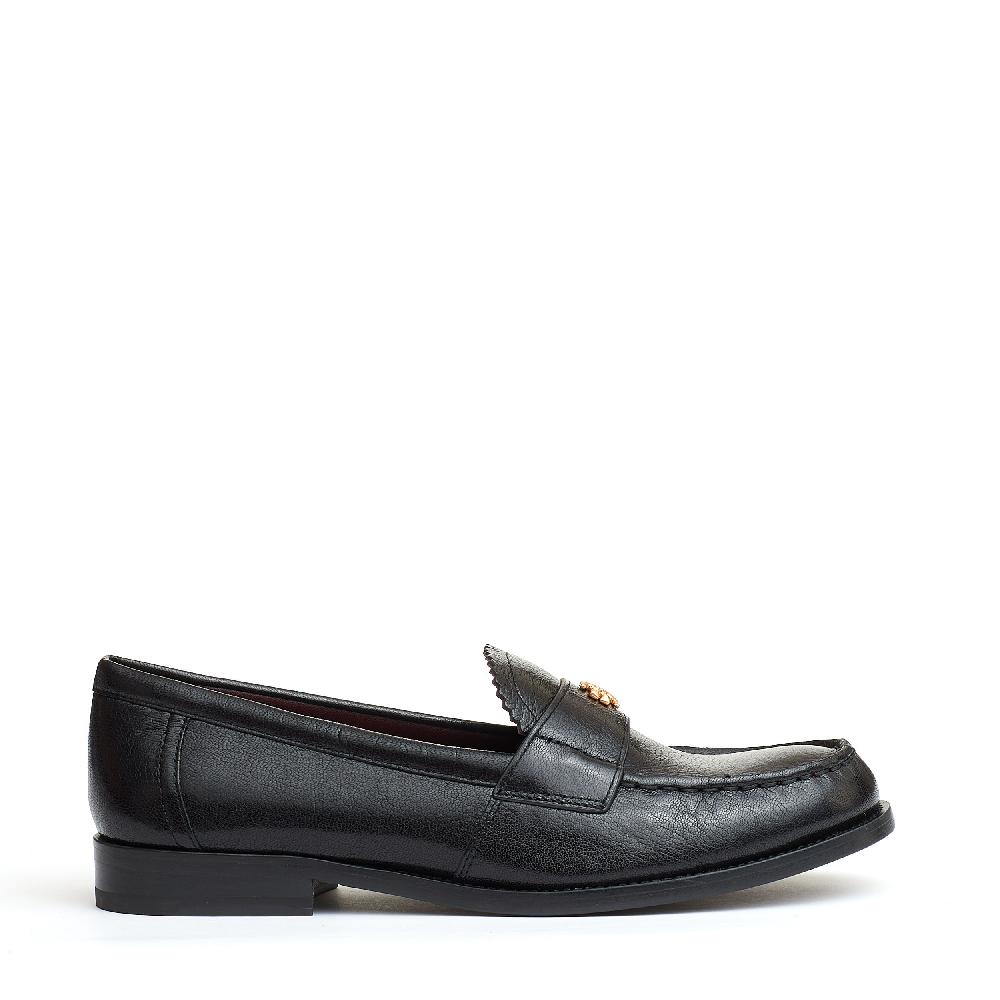 Sorelle Perego mocassino nero con logo Economico