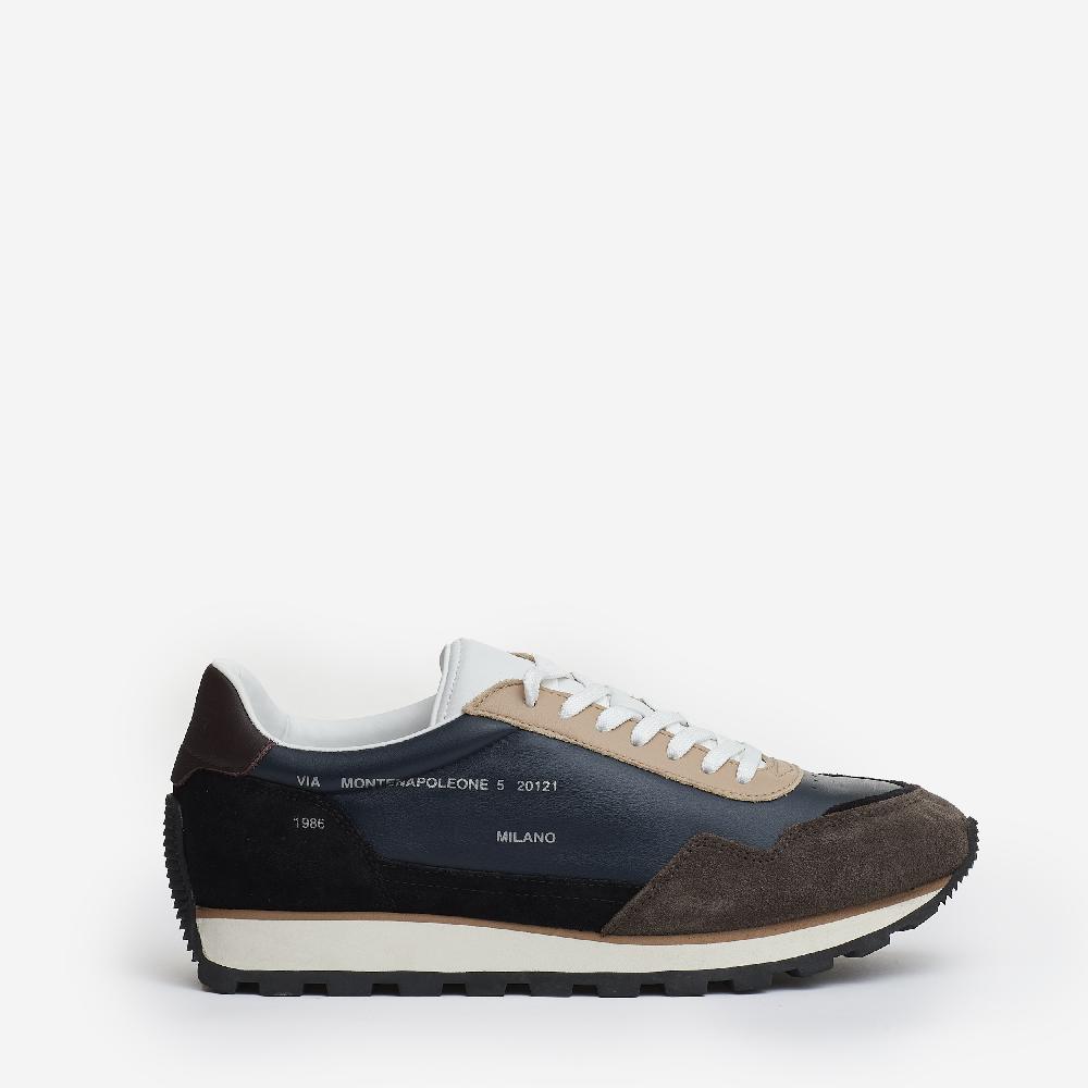 Sorelle Perego running 86er camoscio pelle nero blu tortora Saldi Di Fabbrica