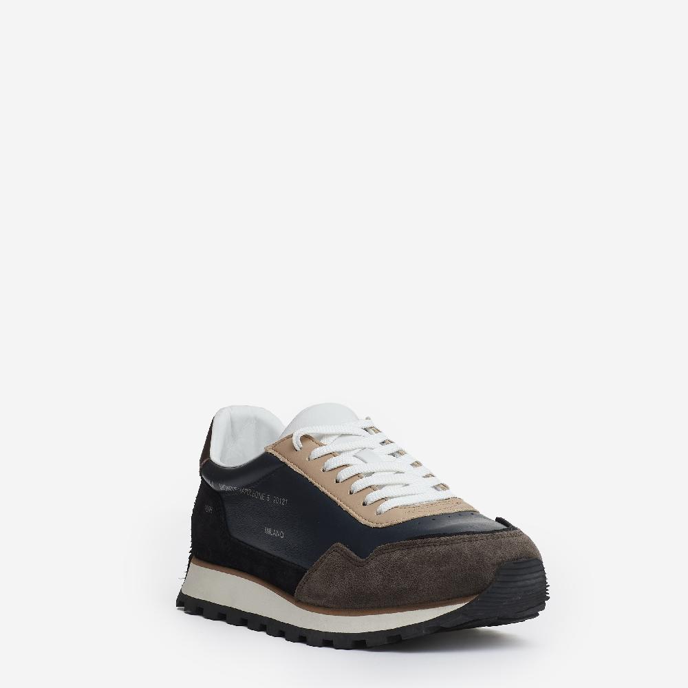 Sorelle Perego running 86er camoscio pelle nero blu tortora Saldi Di Fabbrica