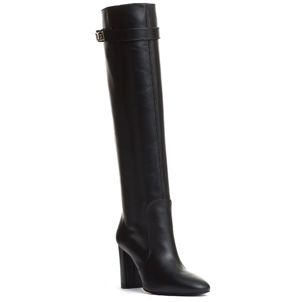 Sorelle Perego stivale pelle nera tacco 90 mm Moda