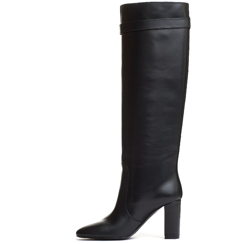 Sorelle Perego stivale pelle nera tacco 90 mm Moda