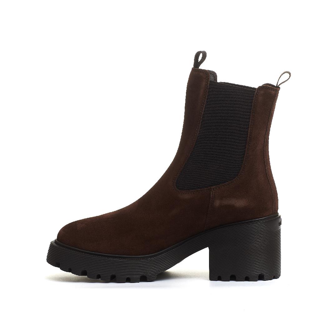 Sorelle Perego stivaletto camoscio marrone tacco 50 Italy