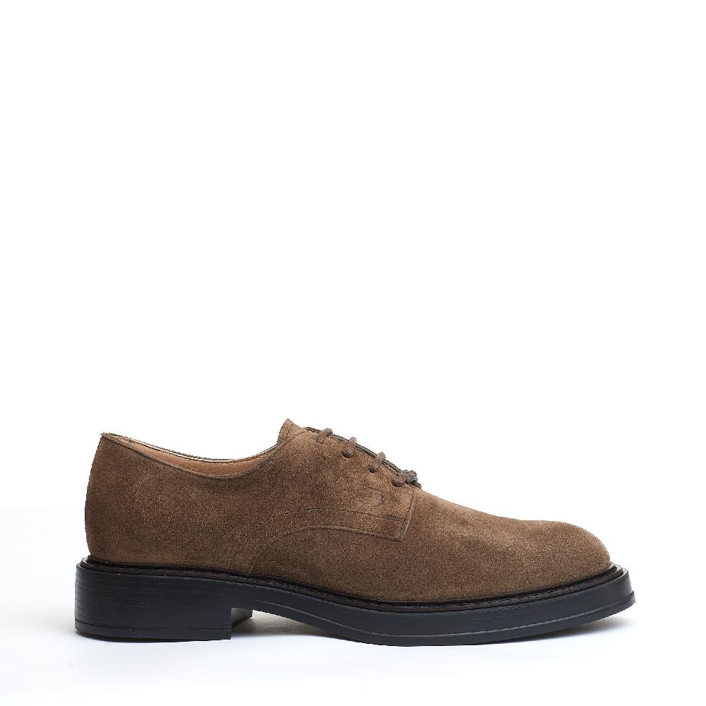 Sorelle Perego stringata in camoscio castoro Italia