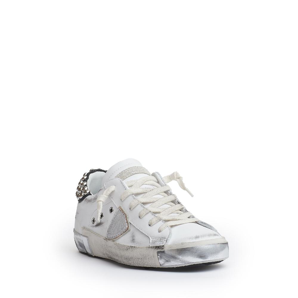 Sorelle Perego Paris pelle bianca con borchie Sottocosto