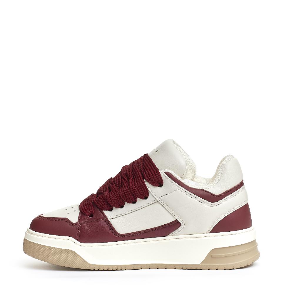 Sorelle Perego Chamallow pelle bianca bordeaux Presa