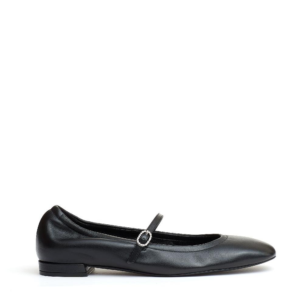 Sorelle Perego ballerina con cinturino pelle nera Economico