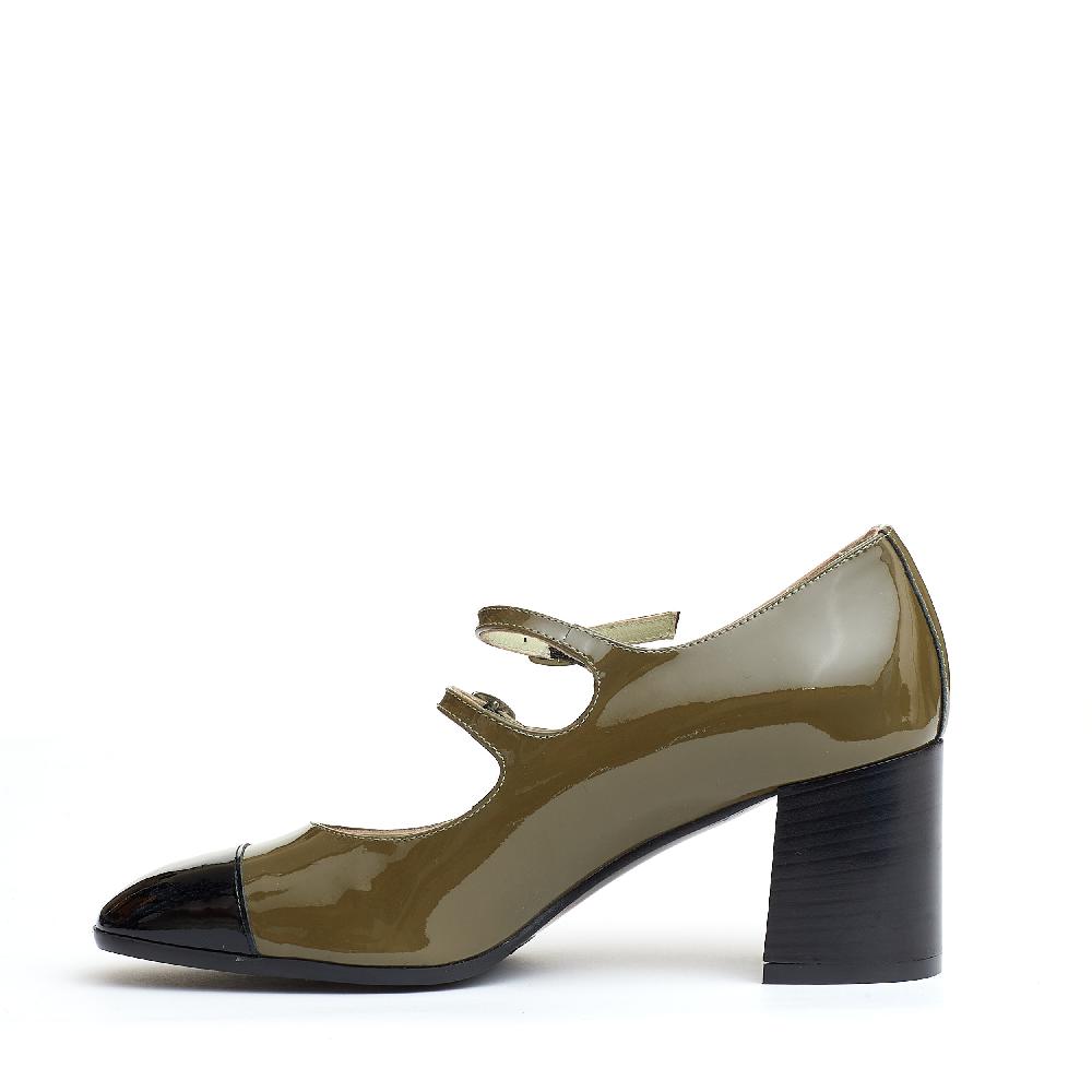 Sorelle Perego pump cinturini verde e nera In Vendita