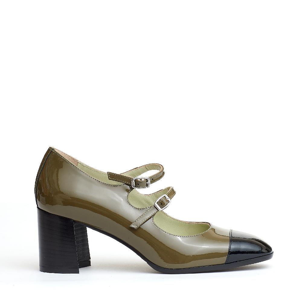 Sorelle Perego pump cinturini verde e nera In Vendita