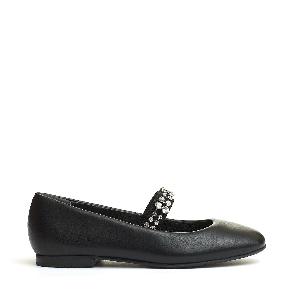 Sorelle Perego ballerina nera cinturino strass Negozi Online