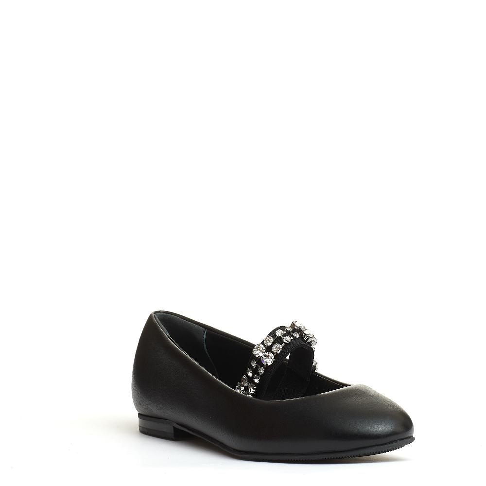 Sorelle Perego ballerina nera cinturino strass Negozi Online