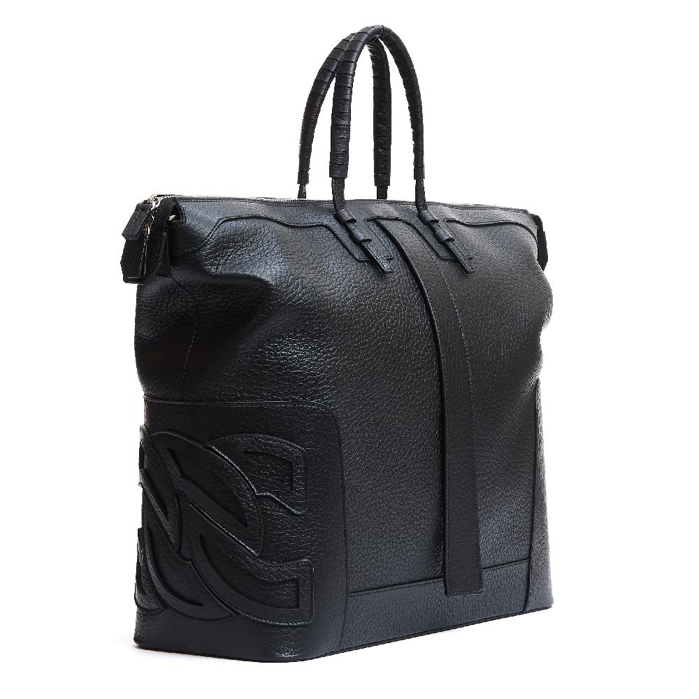 Sorelle Perego borsa doppio manico in pelle martellata nera Fino Al -60%