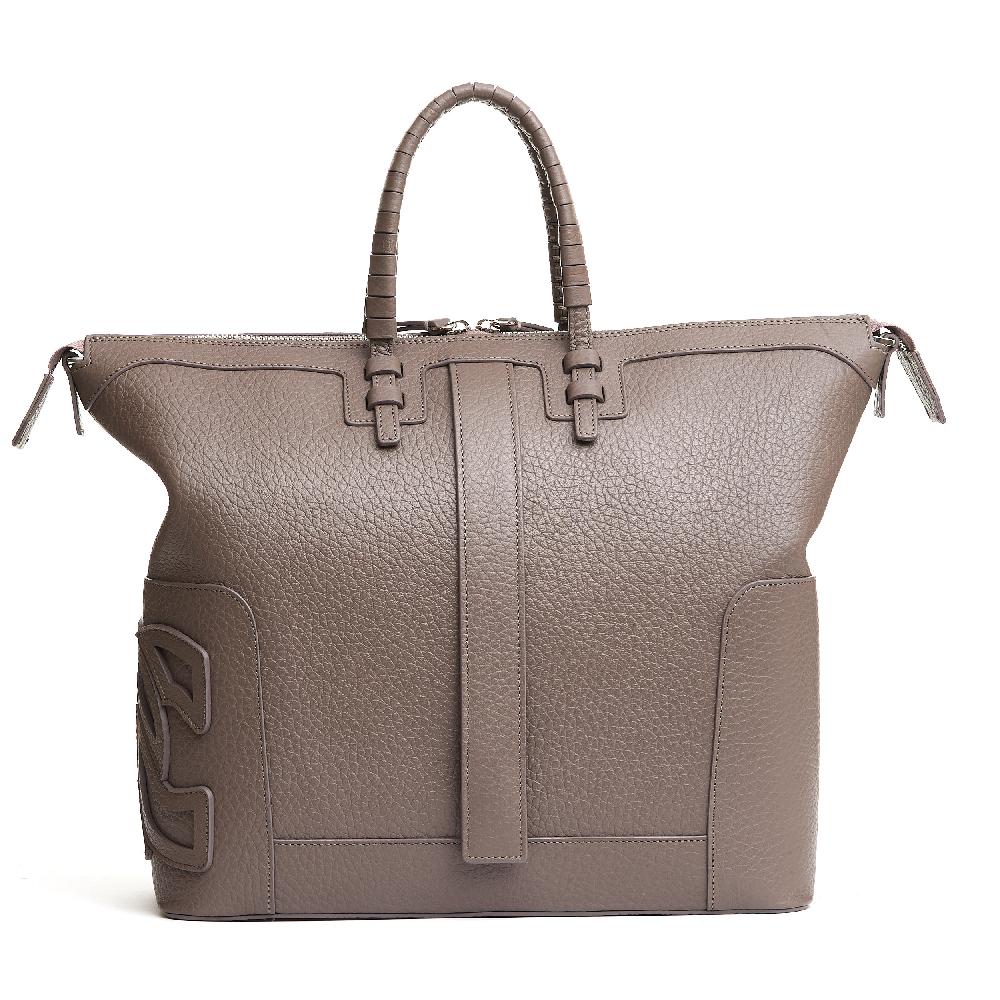 Sorelle Perego borsa doppio manico in pelle martellata caribou Novità