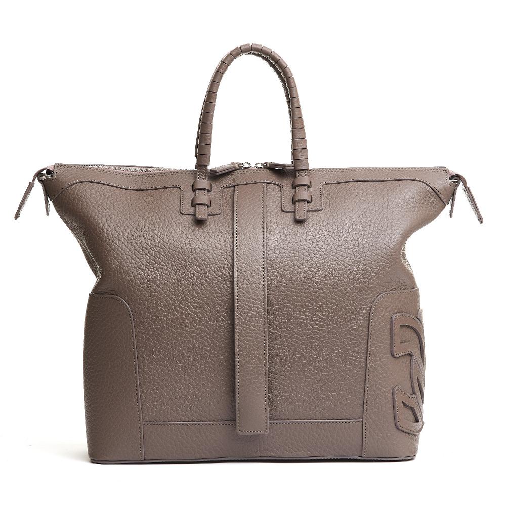 Sorelle Perego borsa doppio manico in pelle martellata caribou Novità
