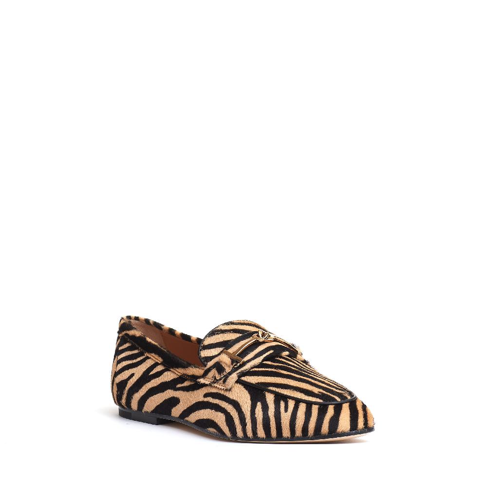 Sorelle Perego mocassino effetto cavallino beige nero Shopping Online