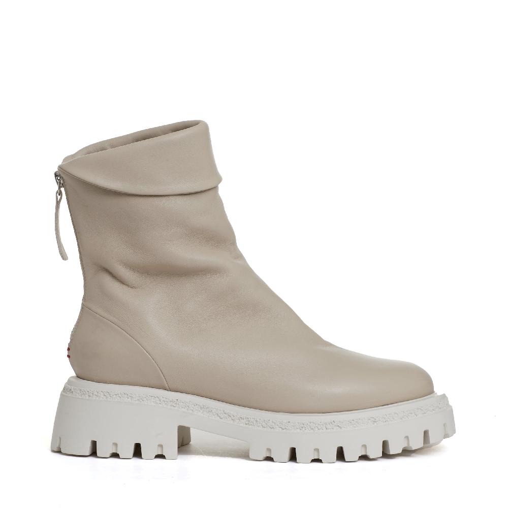 Sorelle Perego stivaletto beige cerniera dietro Affare Del Giorno