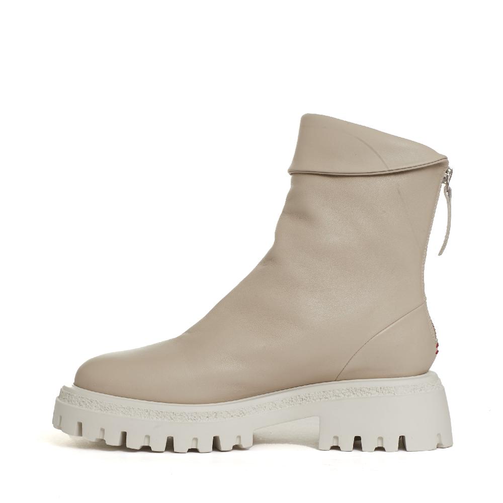 Sorelle Perego stivaletto beige cerniera dietro Affare Del Giorno