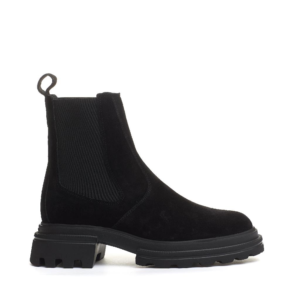 Sorelle Perego chelsea boot camoscio nero In Vendita