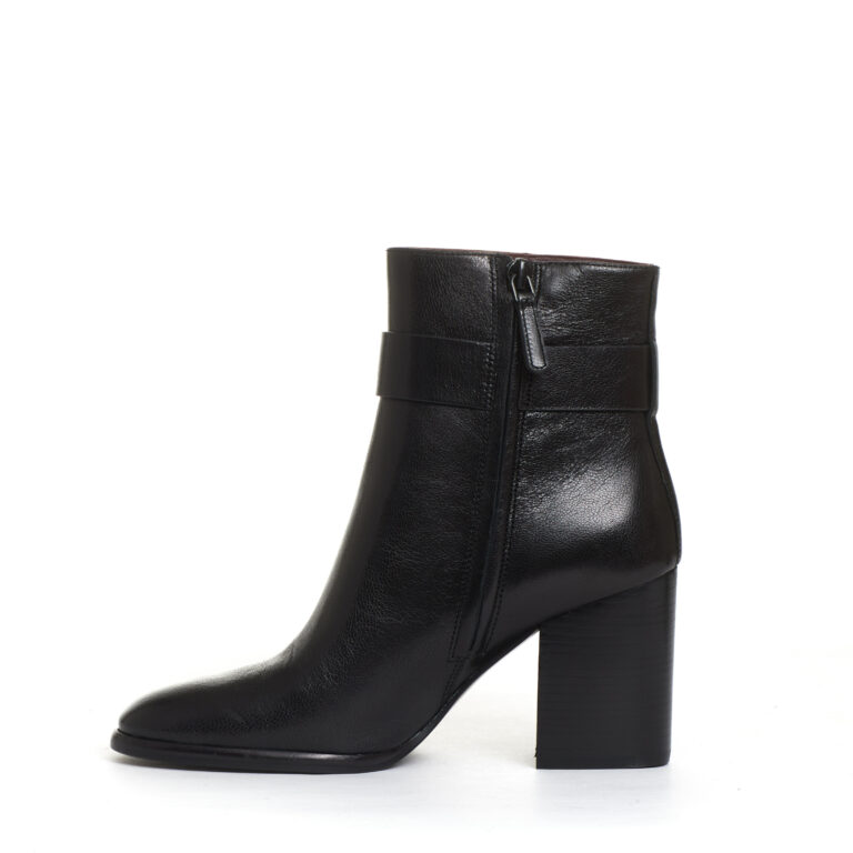 Sorelle Perego stivaletto pelle nera logo tacco 70 mm Saldi