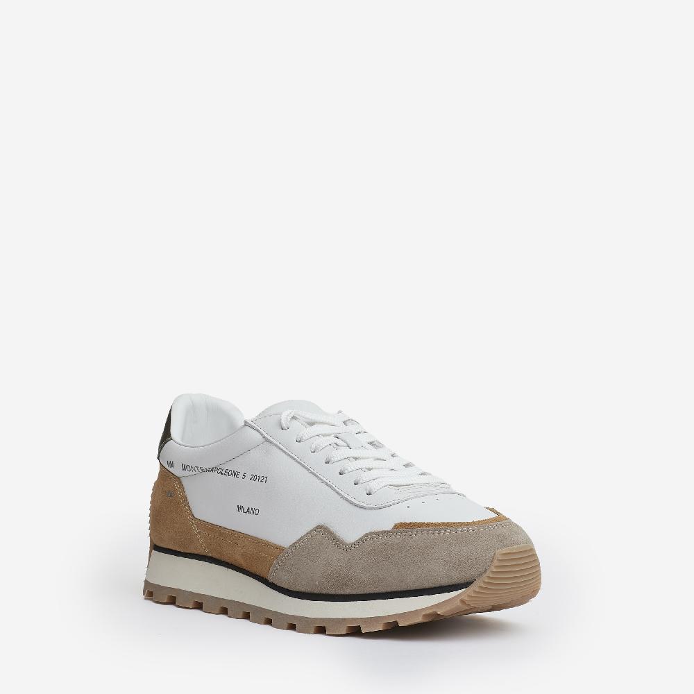 Sorelle Perego running 86er camoscio pelle bianco beige Vendita Calda