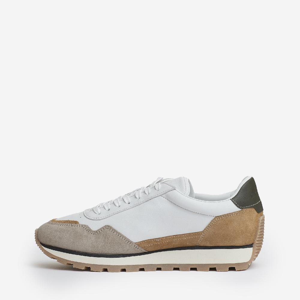 Sorelle Perego running 86er camoscio pelle bianco beige Vendita Calda