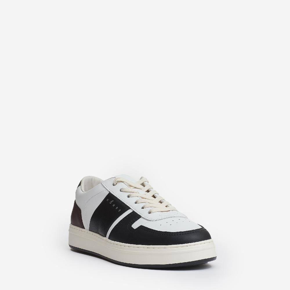 Sorelle Perego H TV sneakers pelle bianco nero Saldi Di Fabbrica